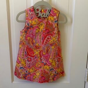 Ralph Lauren Blue Label Pink and Yellow Paisley Dress